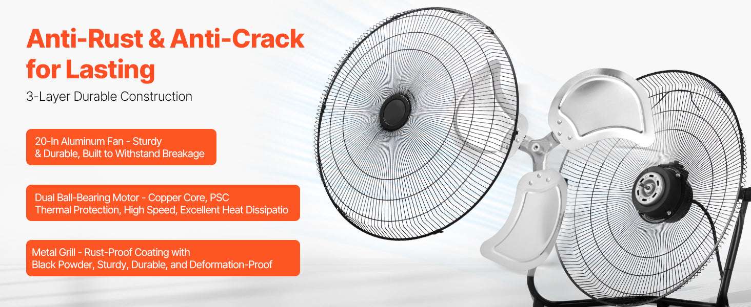 High Velocity Industrial Floor Fan 4800 CFM 3-Speed Tilt-18in 1pcs / United States