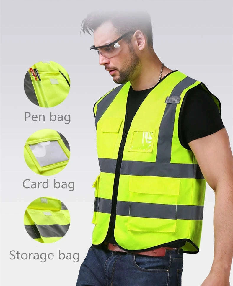 High Visibility Reflective Vest for Outdoor Safety-307 / XXL