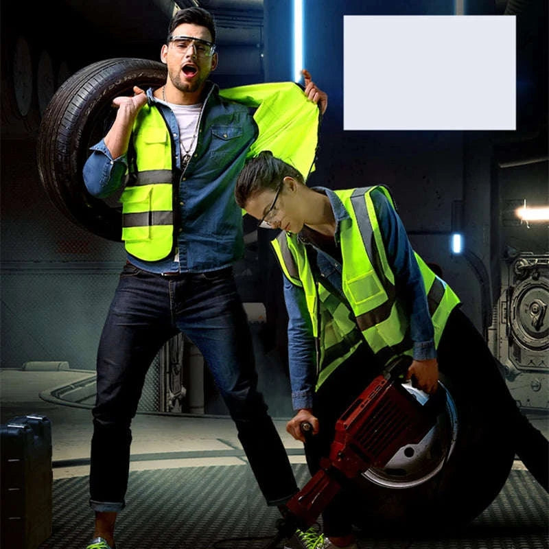 High Visibility Reflective Vest for Outdoor Safety-307 / XXL
