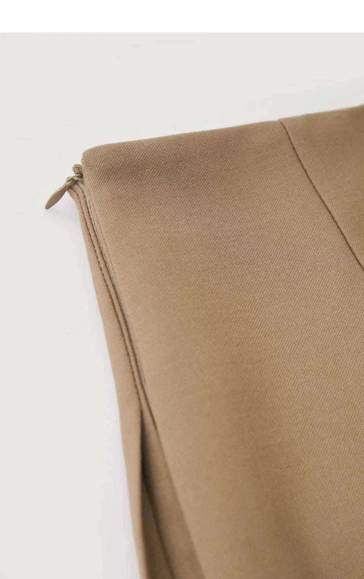 High Waist A-Line Skort for Women – Minimalist Casual Office Style-