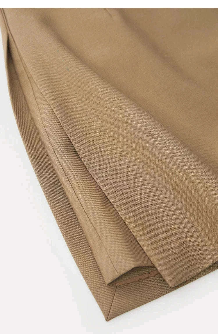 High Waist A-Line Skort for Women – Minimalist Casual Office Style-