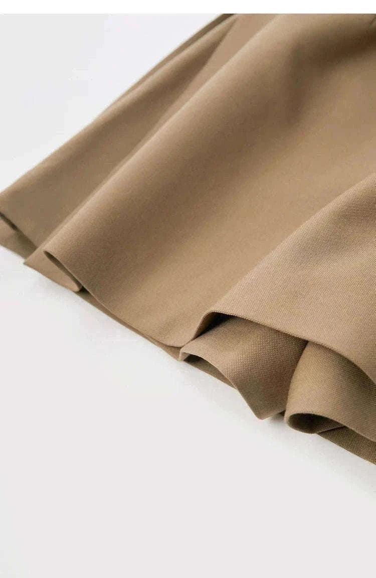High Waist A-Line Skort for Women – Minimalist Casual Office Style-