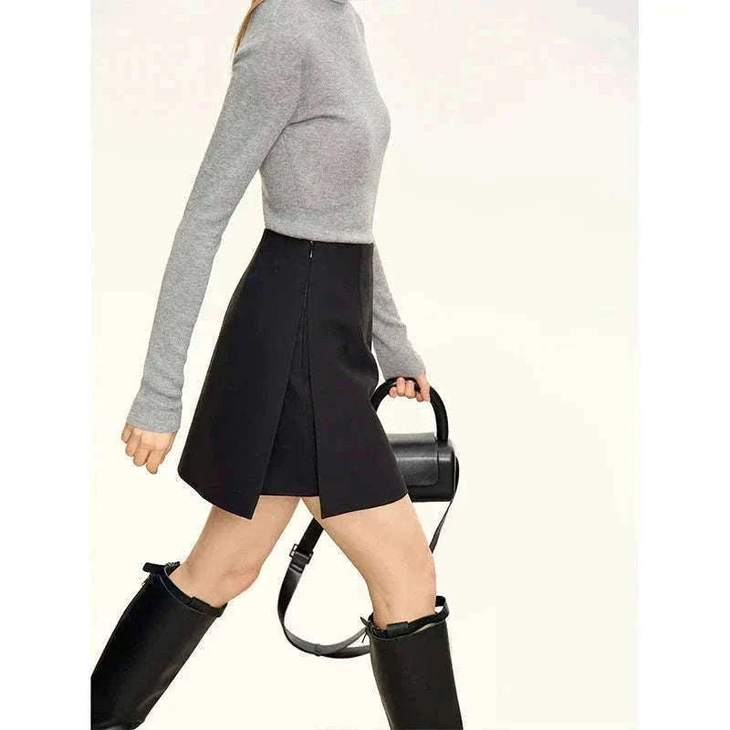 High Waist A-Line Skort for Women – Minimalist Casual Office Style-