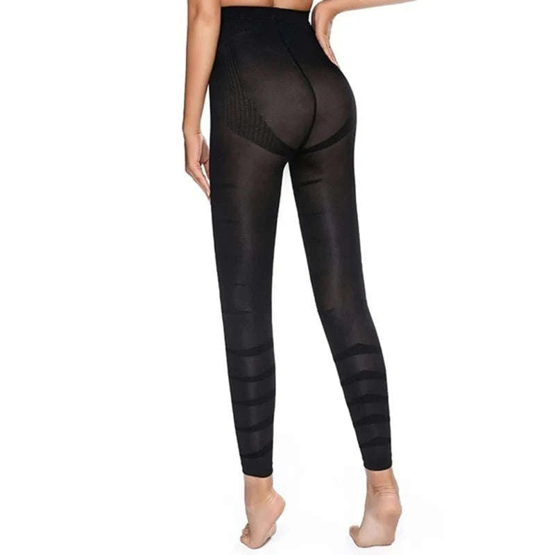 High Waist Sculpting Tummy Control Leggings-black / 2XL-3XL / CHINA