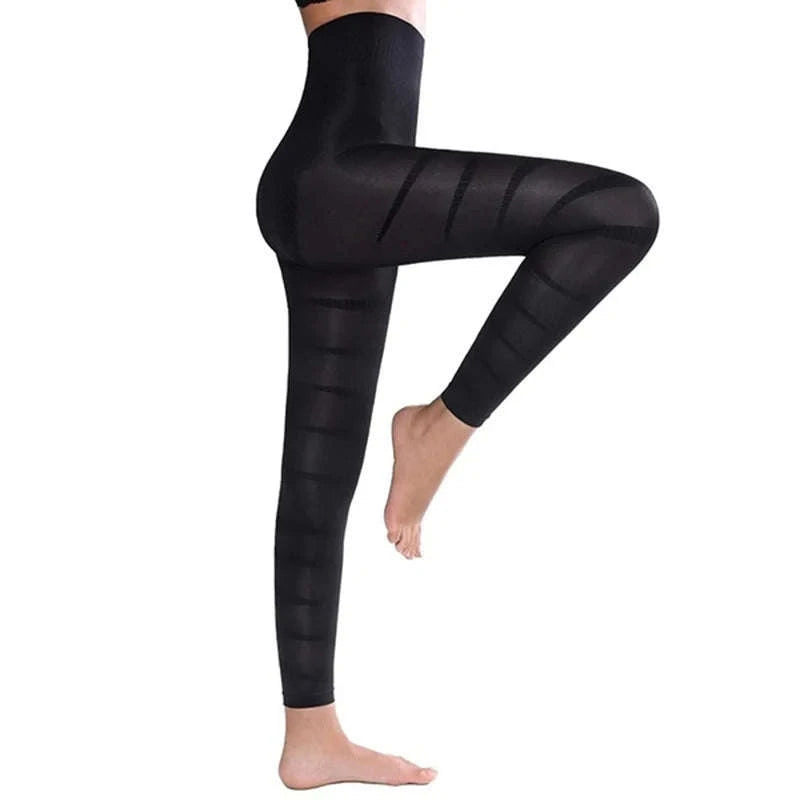 High Waist Sculpting Tummy Control Leggings-black / 2XL-3XL / CHINA