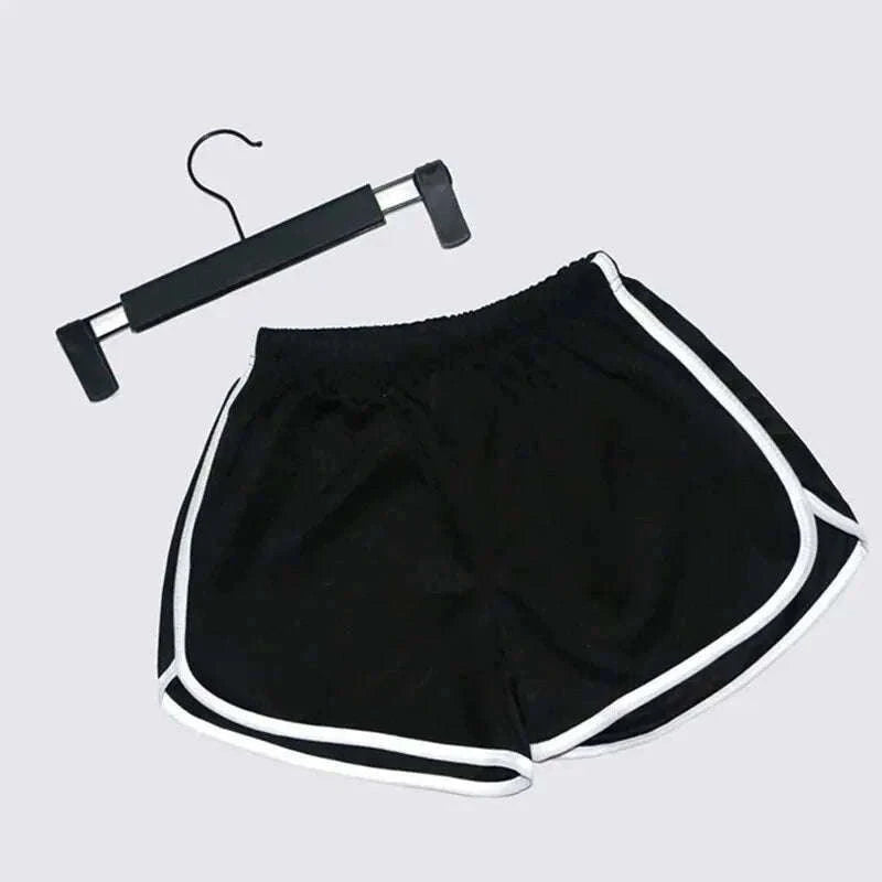 High-Waisted Fitness Shorts for Women with Supportive Fit-black / S