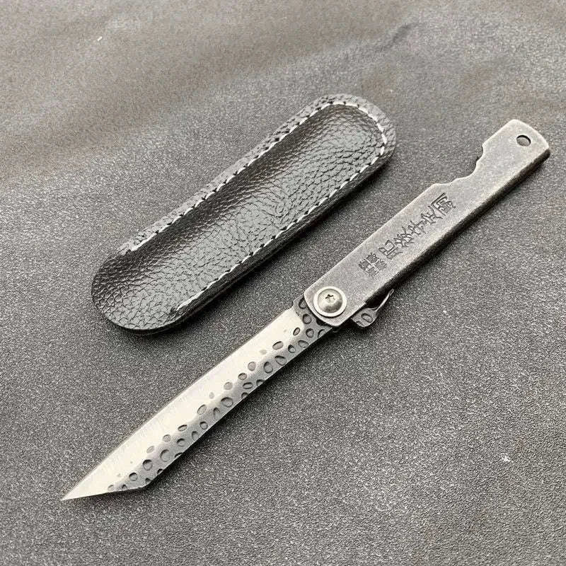 Higonokami Japanese Mini Pocket Folding Knife VG10 Damascus Steel-5Cr13Mov Blade