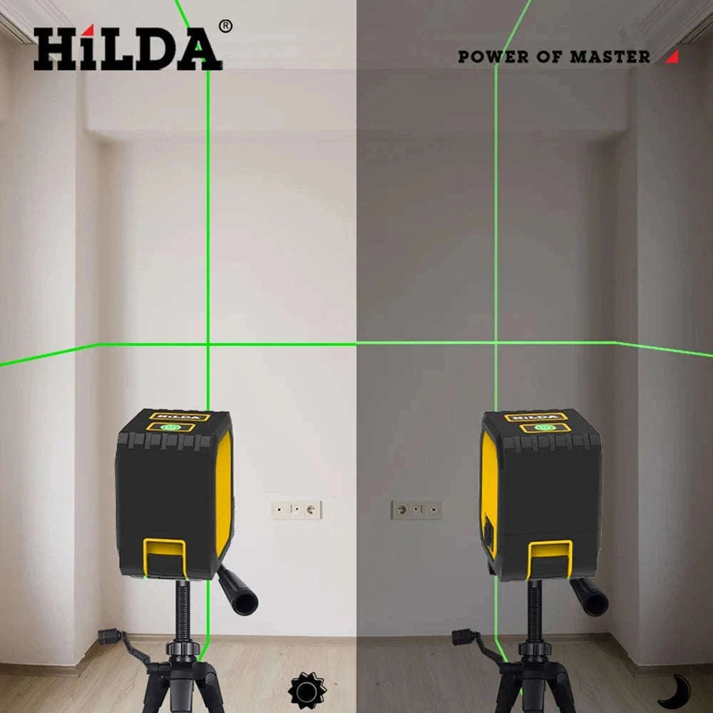 HILDA 2 Lines Mini Laser Level for Fast, Accurate Alignment-ZYOZ097
