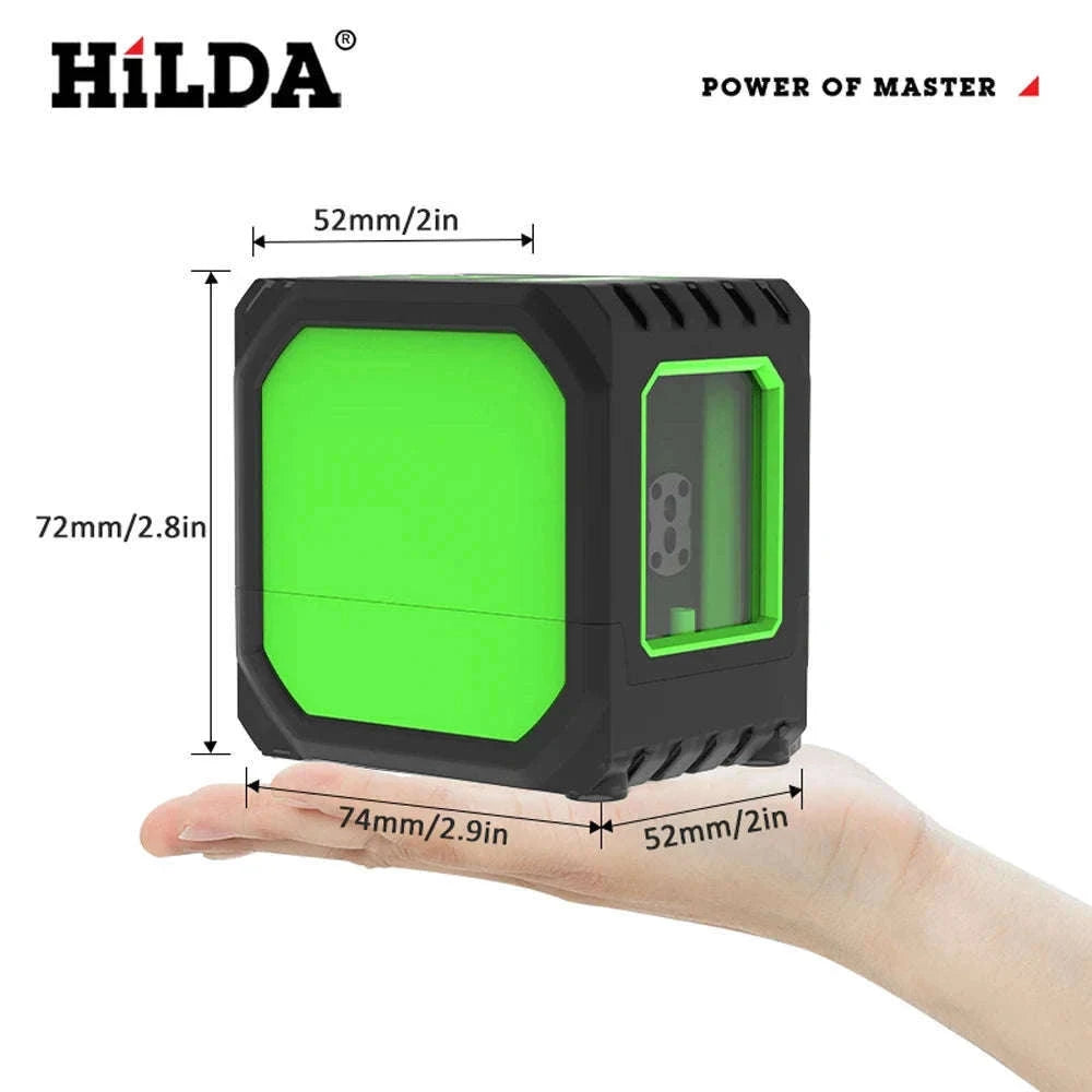 HILDA 2 Lines Mini Laser Level for Fast, Accurate Alignment-ZYOZ097
