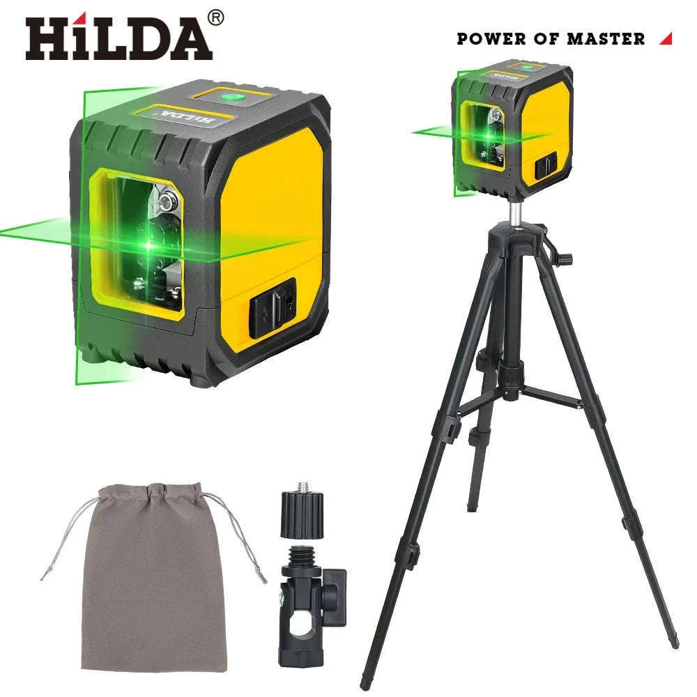 HILDA 2 Lines Mini Laser Level for Fast, Accurate Alignment-ZYOZ097