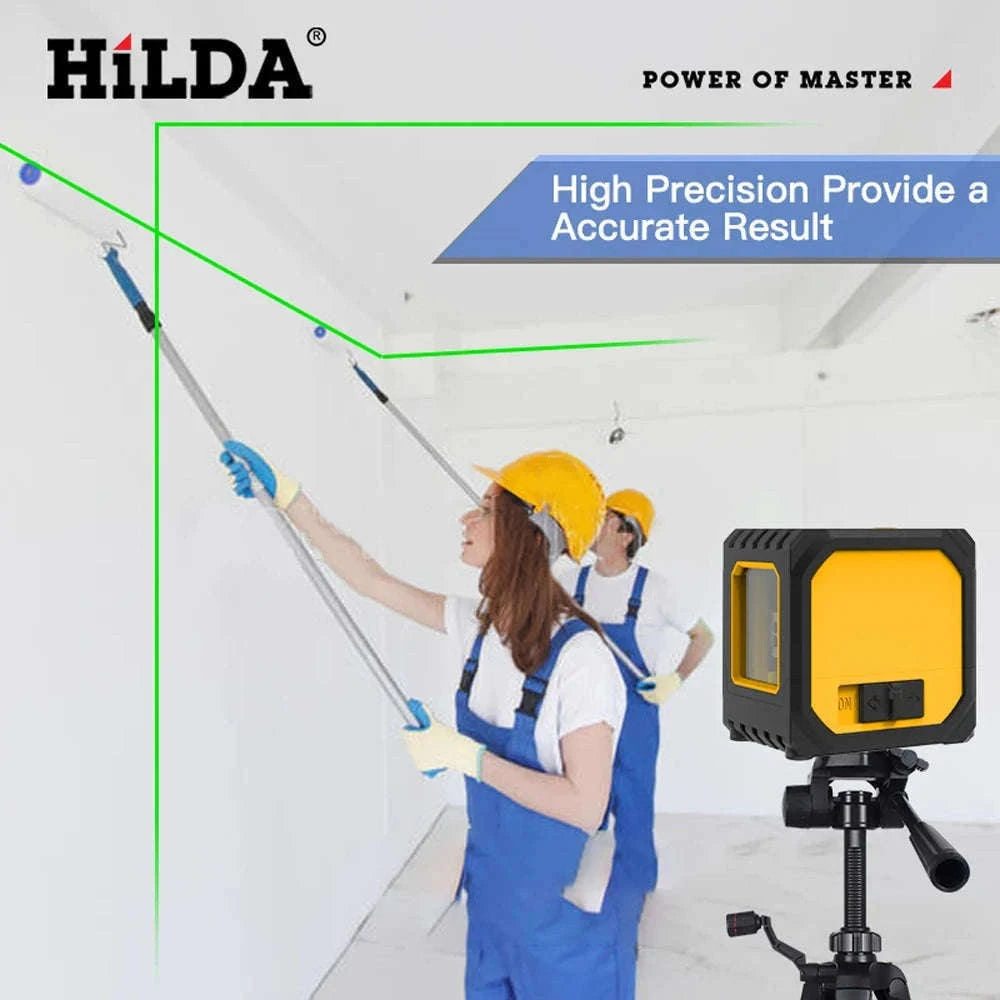 HILDA 2 Lines Mini Laser Level for Fast, Accurate Alignment-ZYOZ097