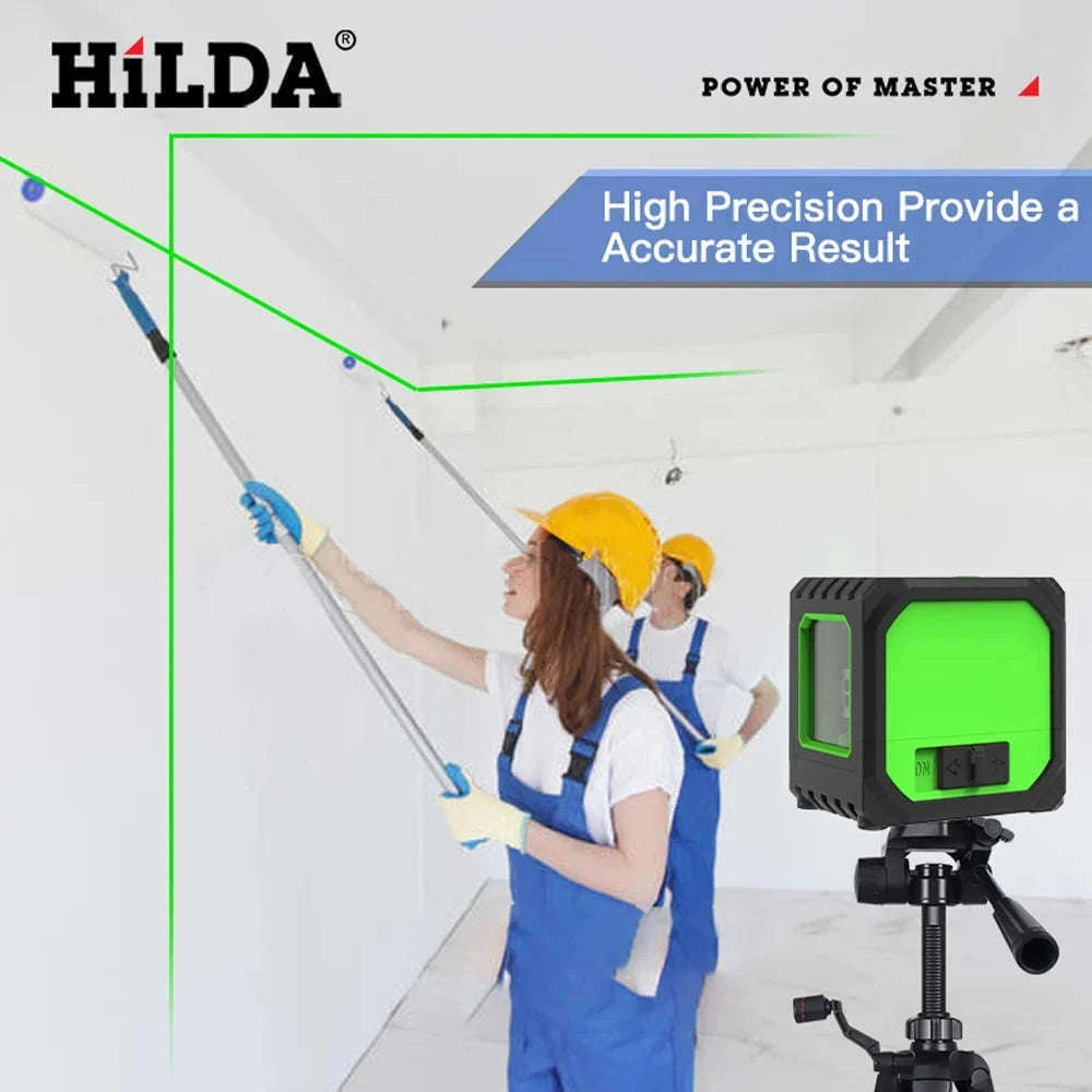 HILDA 2 Lines Mini Laser Level for Fast, Accurate Alignment-ZYOZ097
