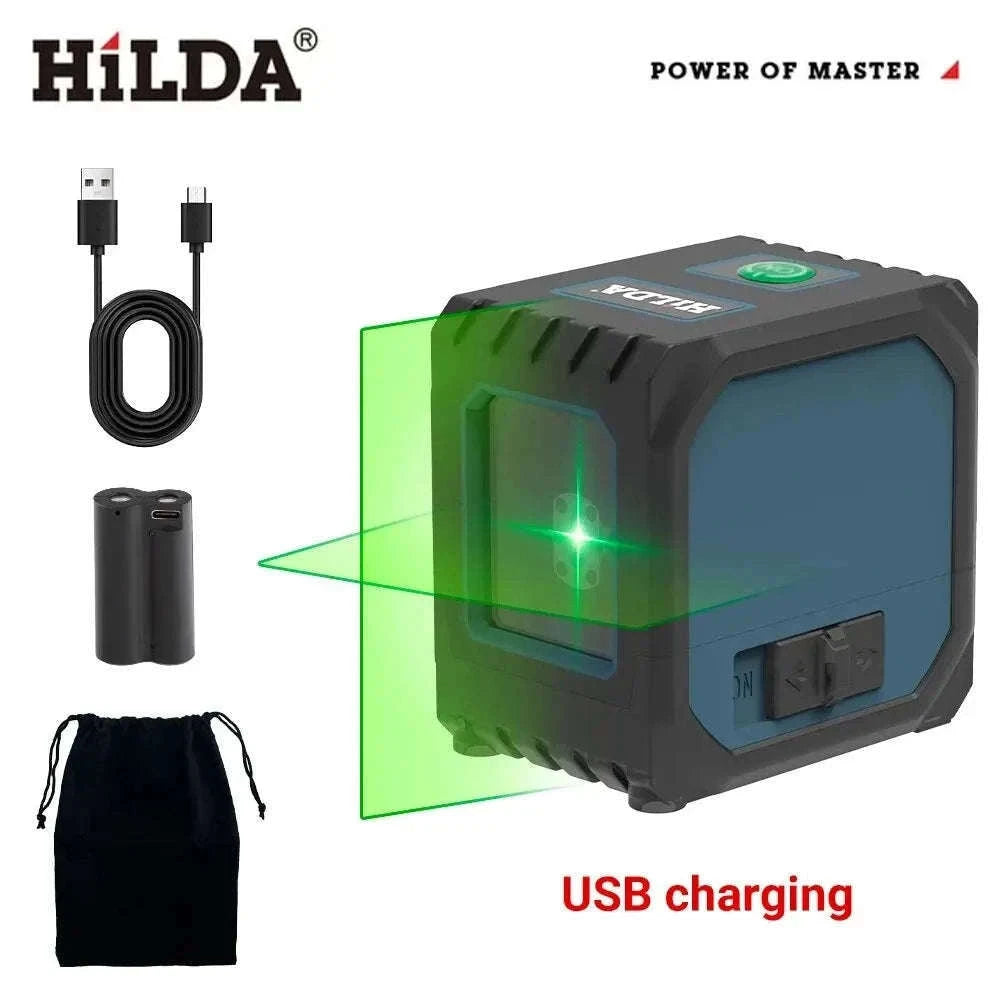 HILDA 2 Lines Mini Laser Level for Fast, Accurate Alignment-ZYOZ097