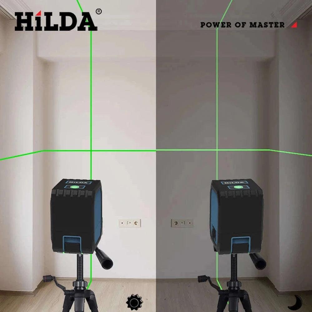 HILDA 2 Lines Mini Laser Level for Fast, Accurate Alignment-ZYOZ097