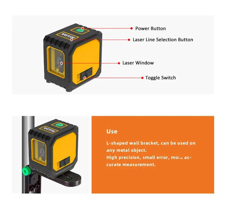 HILDA 2 Lines Mini Laser Level-ZYOZ097