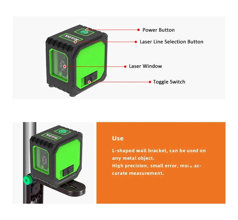 HILDA 2 Lines Mini Laser Level-ZYOZ097