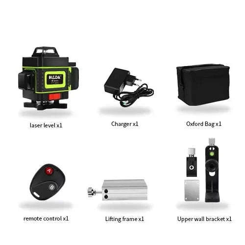 HILDA 4D 16-Line Green Laser Level Self-Leveling 360°-4D LS082 / Poland