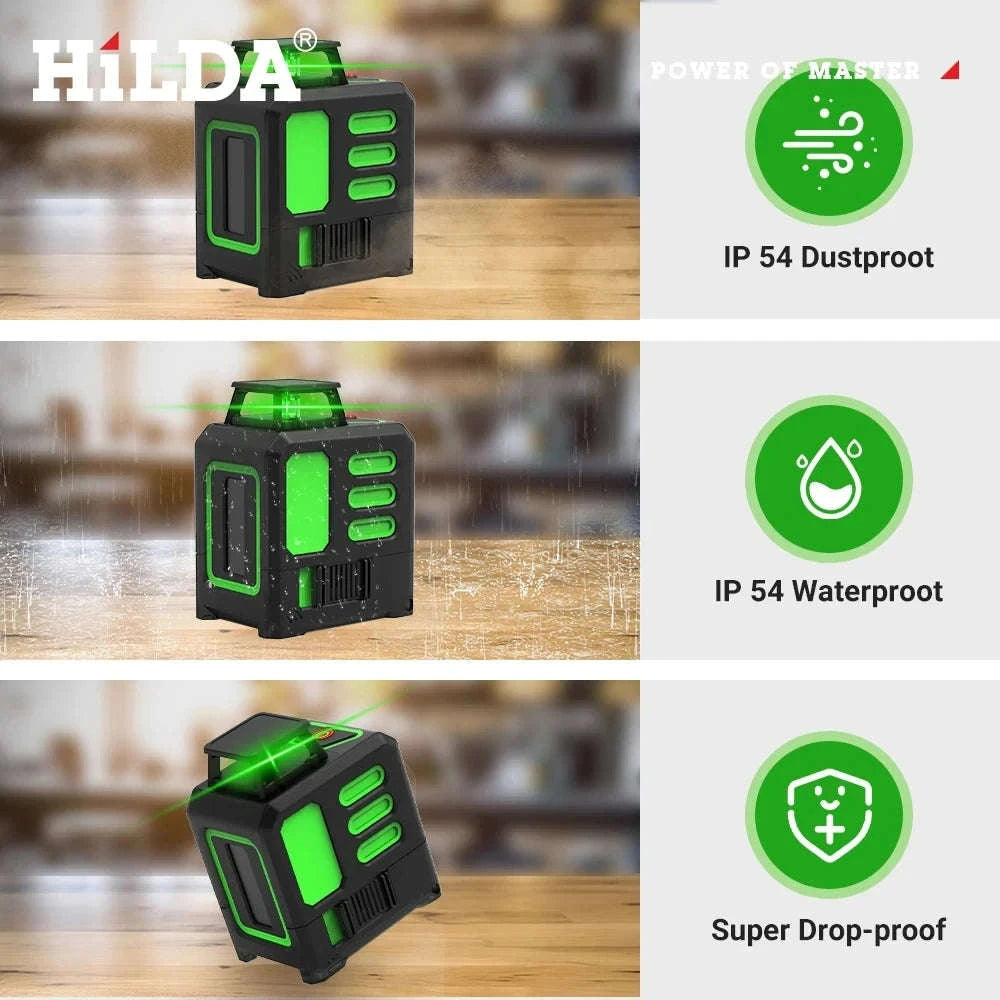 HILDA Green Light Laser Level-AB180