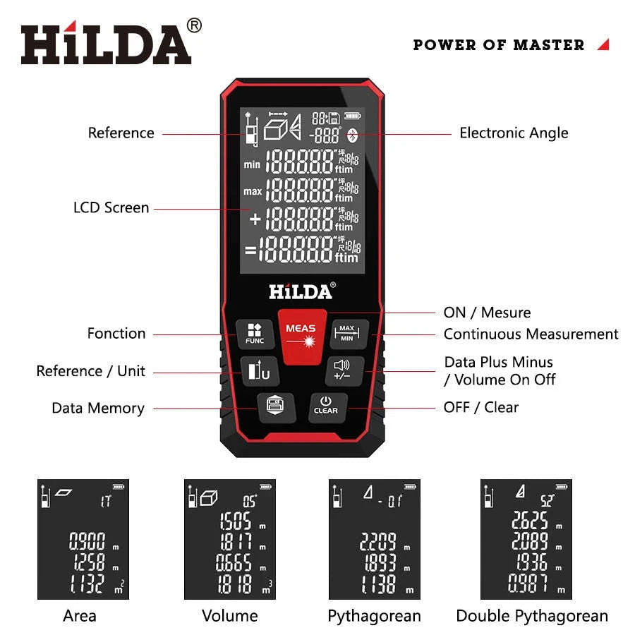 HILDA Laser Rangefinder 50M / 100M / 120M-100m CJ368