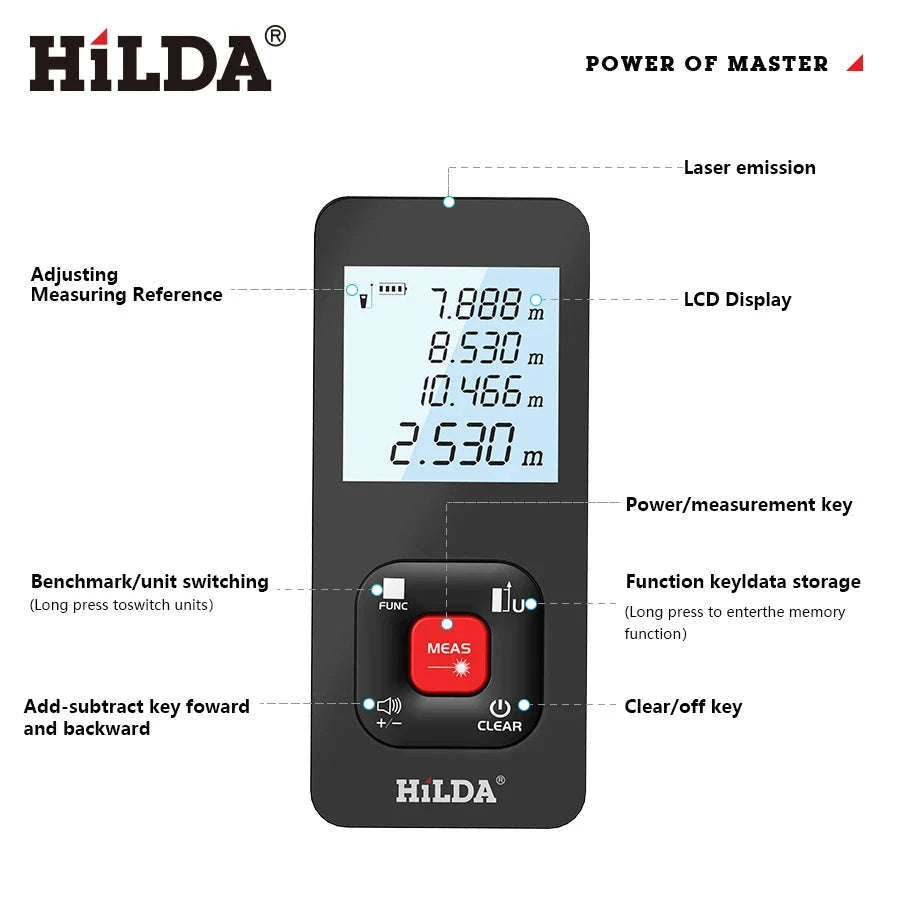 HILDA Laser Rangefinder 50M / 100M / 120M-100m CJ368