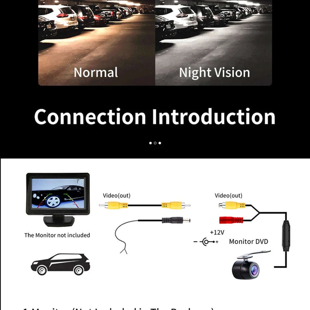 Hippcron Car Rear View Camera with 8‑LED Night Vision-102