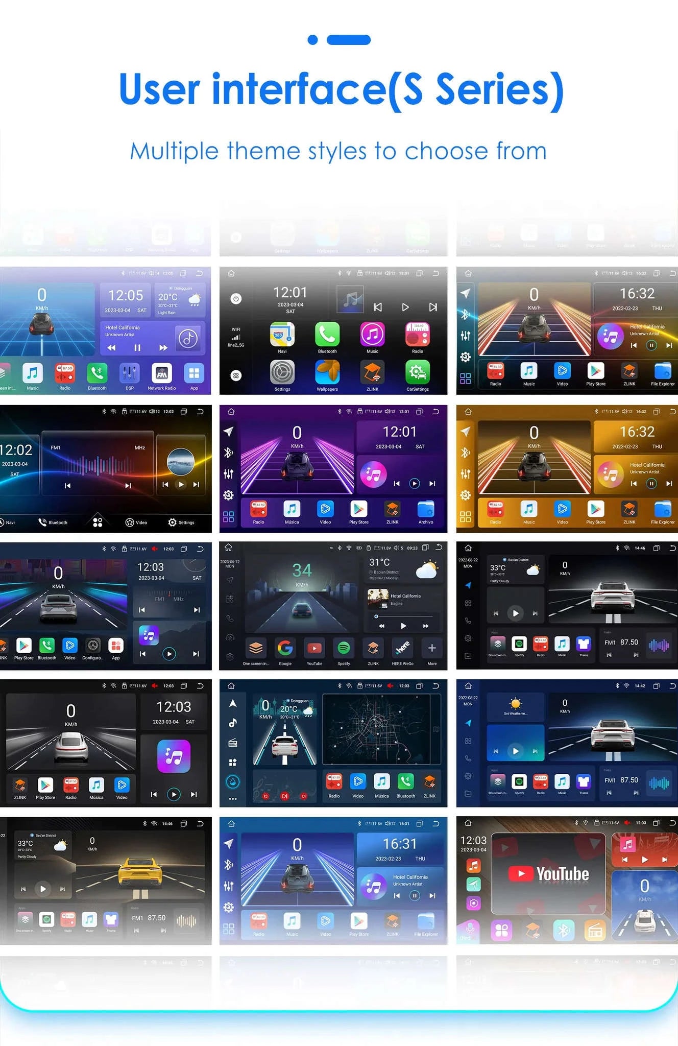 HIZPO 7-Inch Android Car Radio with CarPlay for Opel-S6 Black / france