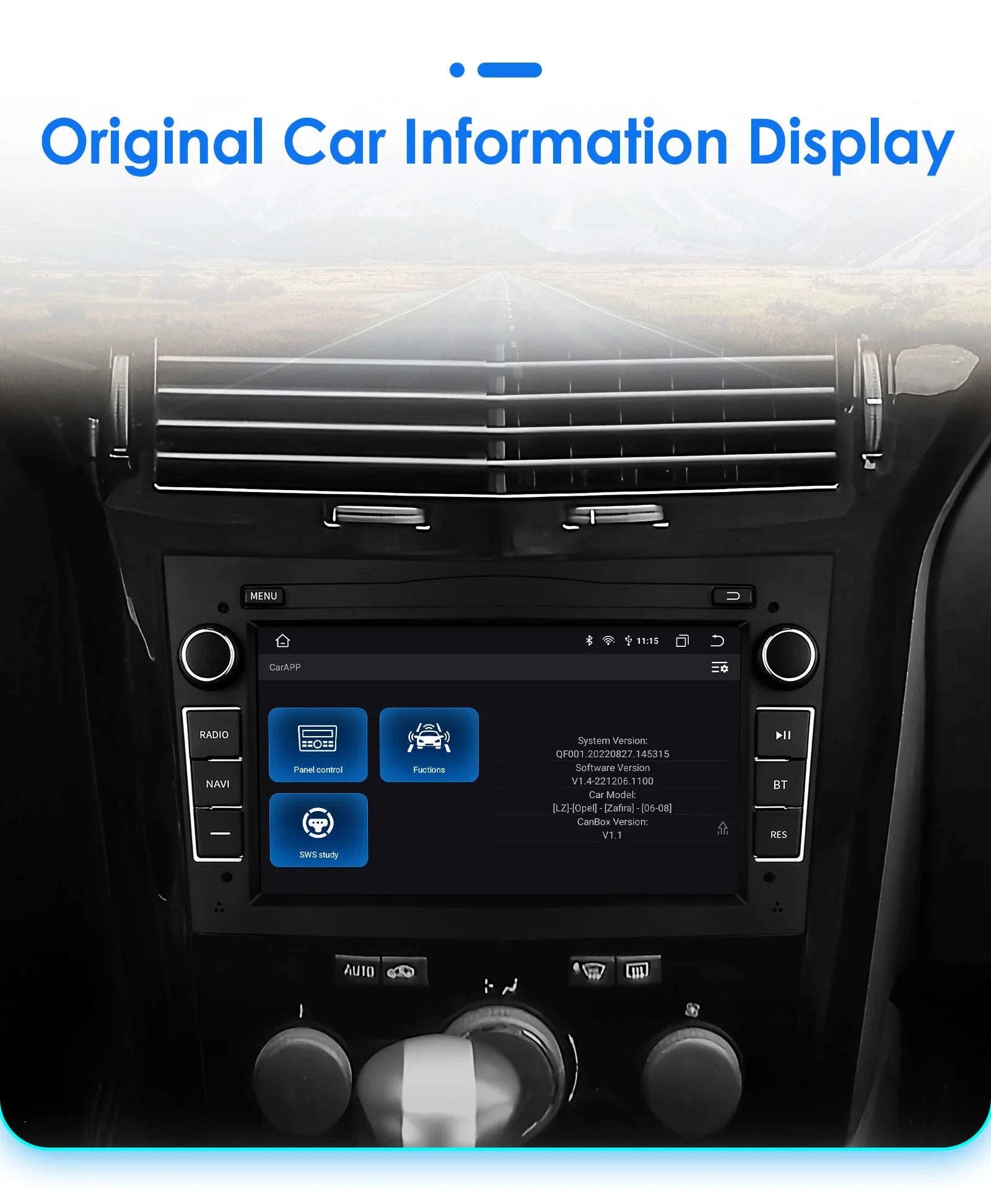 HIZPO 7-Inch Android Car Radio with CarPlay for Opel-S6 Black / france