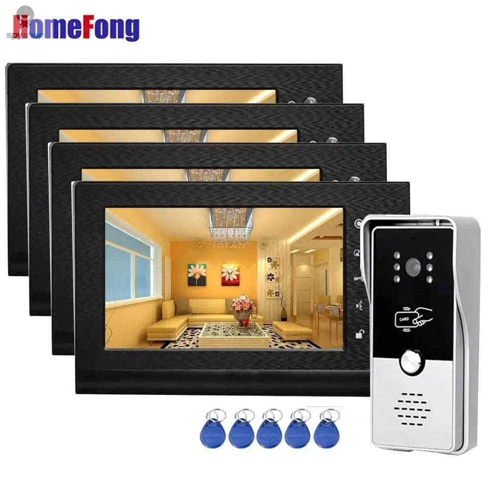Homefong RFID Video Doorbell – 7-Inch Monitor, Smart Access Control-