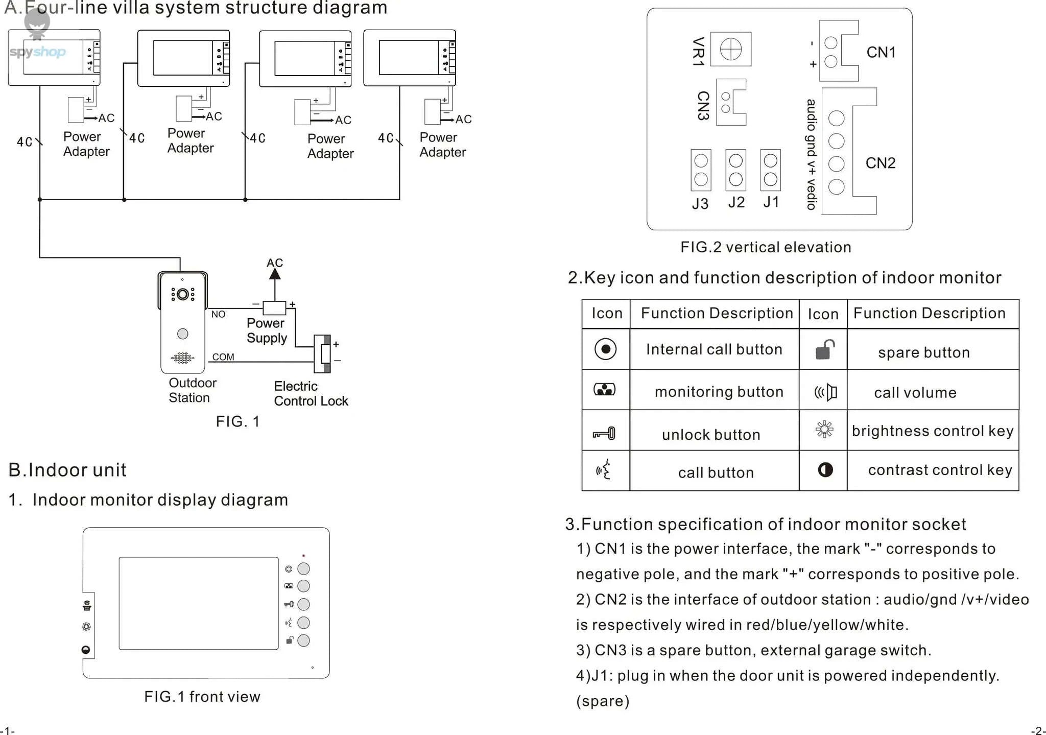 Homefong RFID Video Doorbell – 7-Inch Monitor, Smart Access Control-Set 2