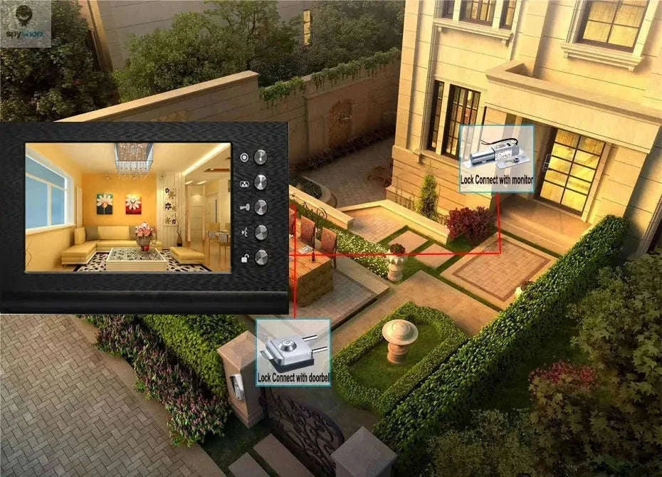Homefong RFID Video Doorbell with 7-Inch Monitor-