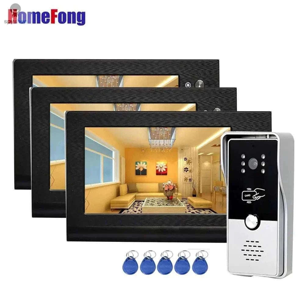 Homefong RFID Video Doorbell with 7-Inch Monitor-Set 2