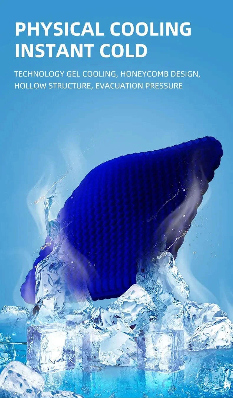Honeycomb Gel Cushion for Enhanced Seating Comfort-Blue / 40x35cm