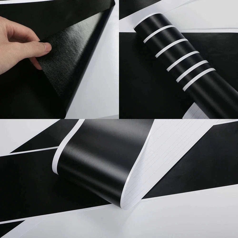 Honeycomb Hexagon Car Vinyl Decals Waterproof Polygon Stickers-77.7x20.3cm / Glossy Black