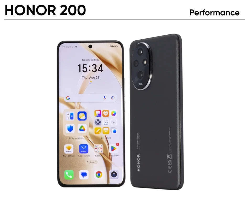 Honor 200 5G Smartphone with Snapdragon 7 Gen 3-Black / spain / Global Version|12GB|256G