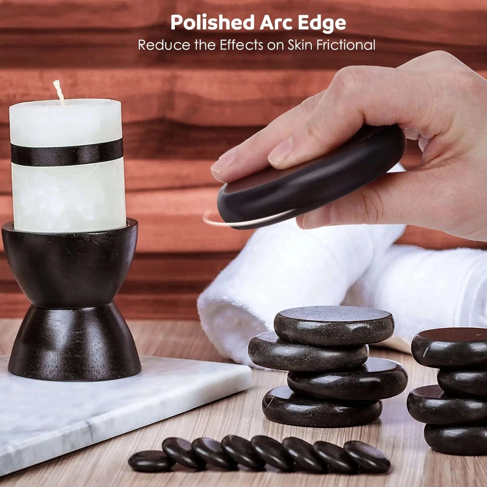 Hot Stones Massage Set with Temperature Adjustment-20PCS SET / United States