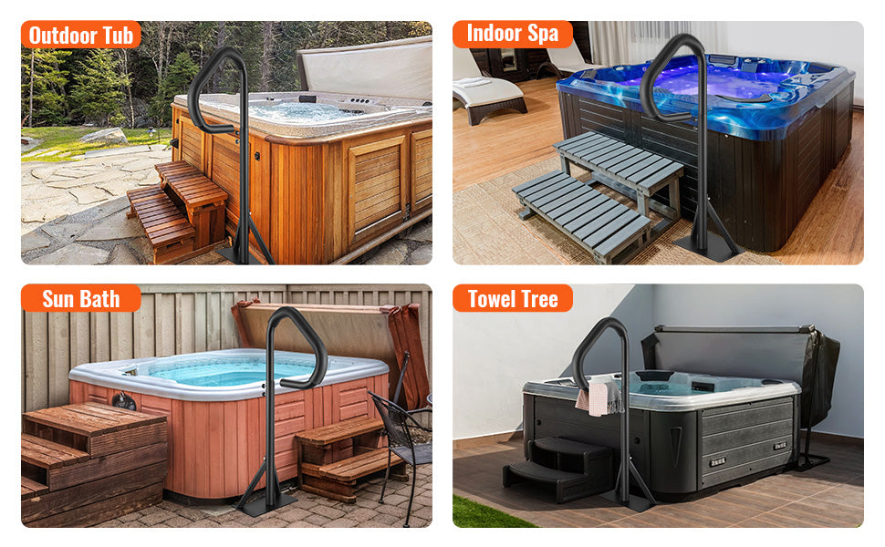 Állítható jakuzzi kapaszkodó 360°-ban forgatható wellness biztonsági korlát