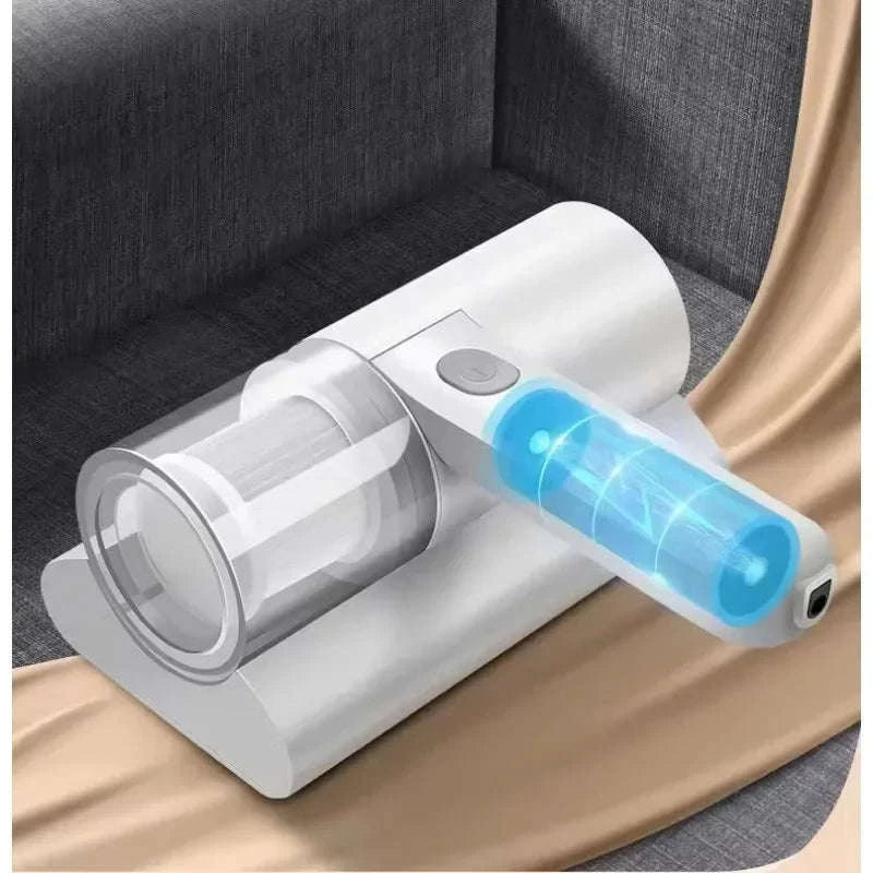 Household Mattress Vacuum Cleaner with UV Sterilization-WHITE 3.7V