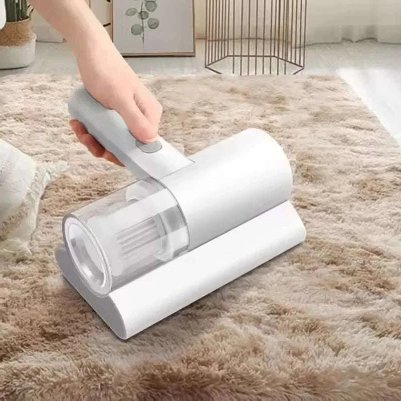 Household Mattress Vacuum Cleaner with UV Sterilization-WHITE 3.7V