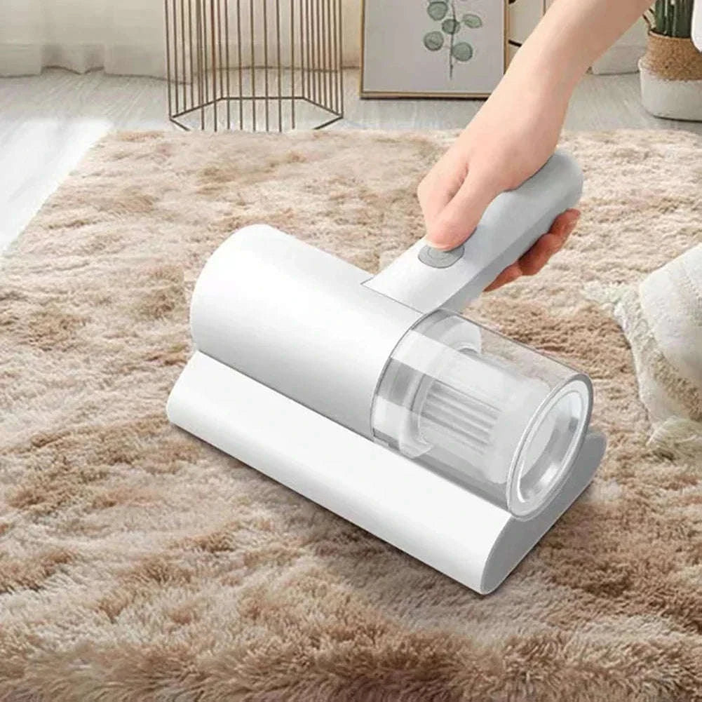 Household Mattress Vacuum Cleaner with UV Sterilization-WHITE 3.7V