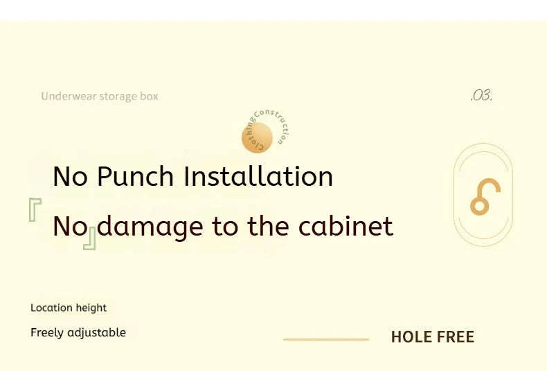 Household Underwear Organizer with Dust‑Proof Push‑Pull Drawer-Light Yellow / 6-10 Cells