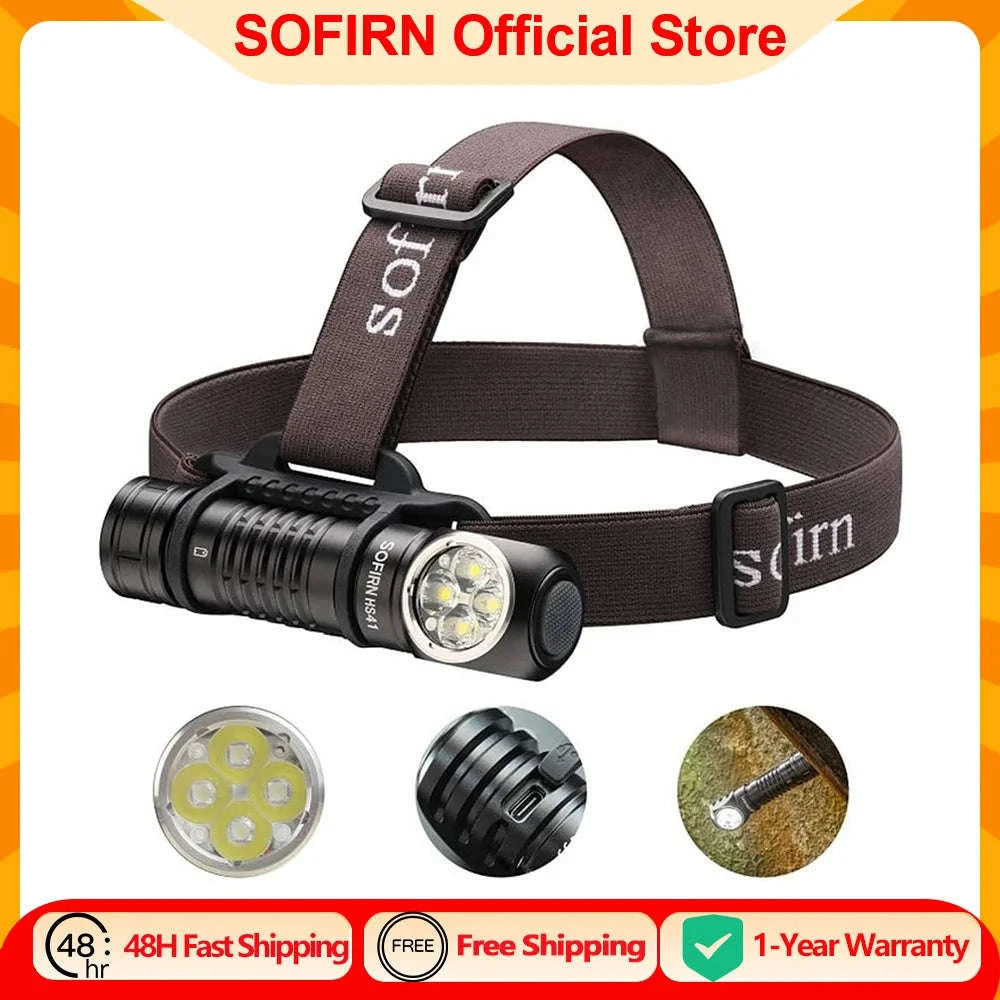 HS41 4000lm USB-C Rechargeable Headlamp with Magnetic Tail-5000K / China Mainland