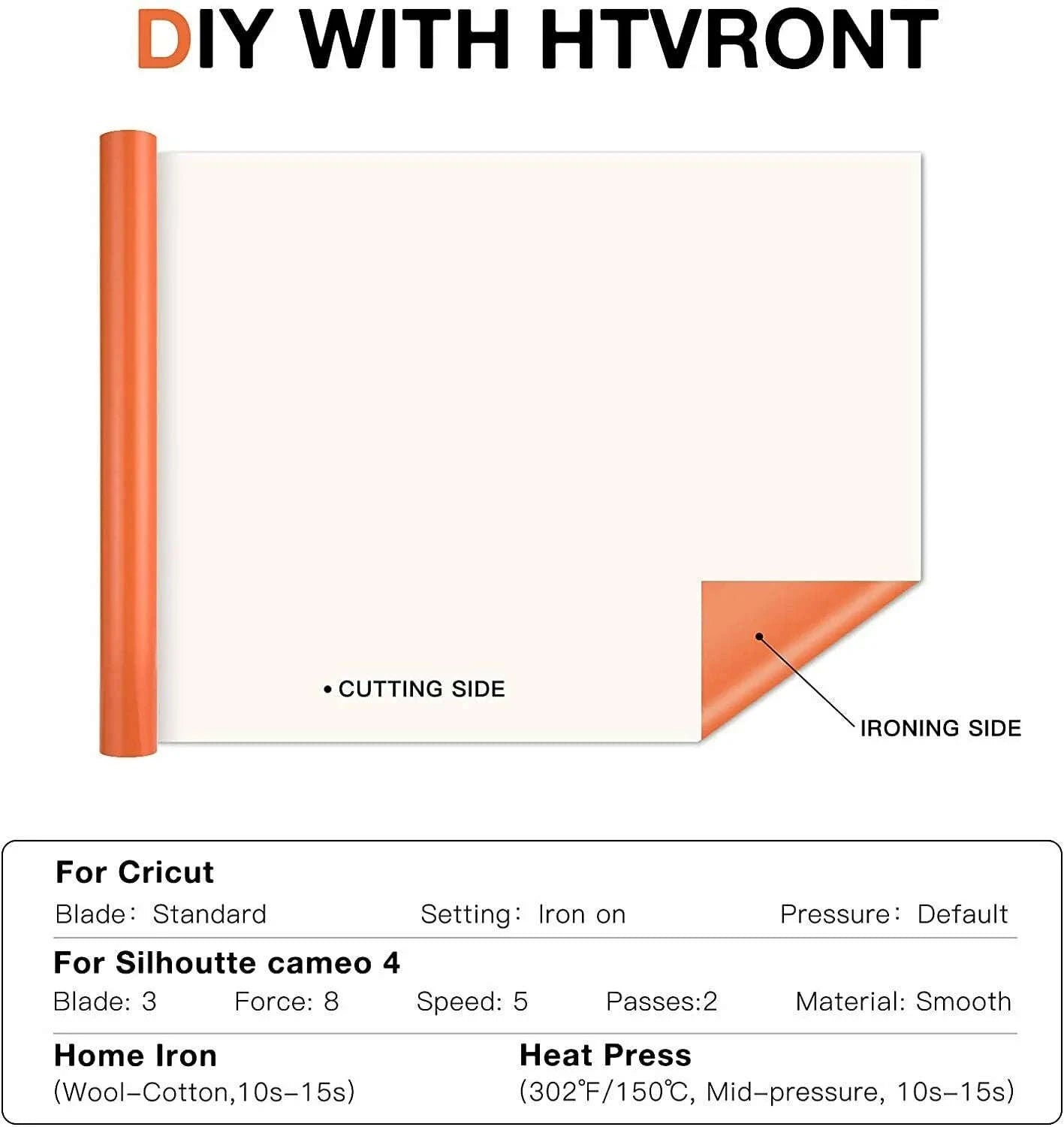 HTVRONT PU Heat Transfer Vinyl Roll Bundle for DIY Apparel-20 pack / 12inX3ft(30X90cm) / UNITED KINGDOM