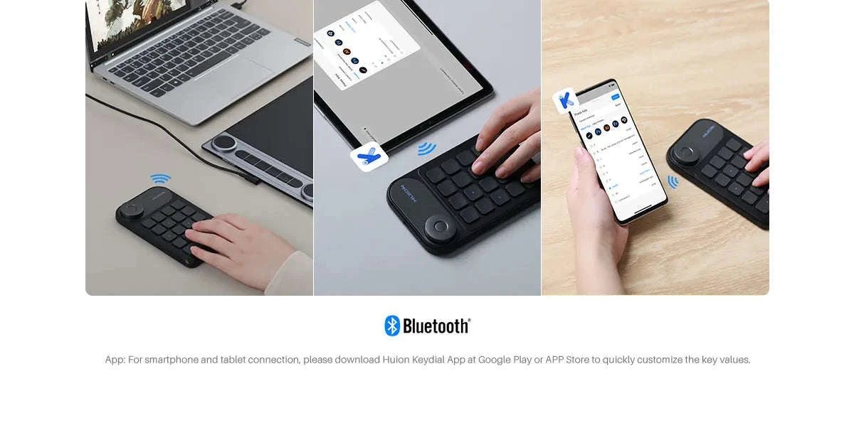 Huion Keydial Mini Keyboard K20 for Creative Workflows-K20 / United States