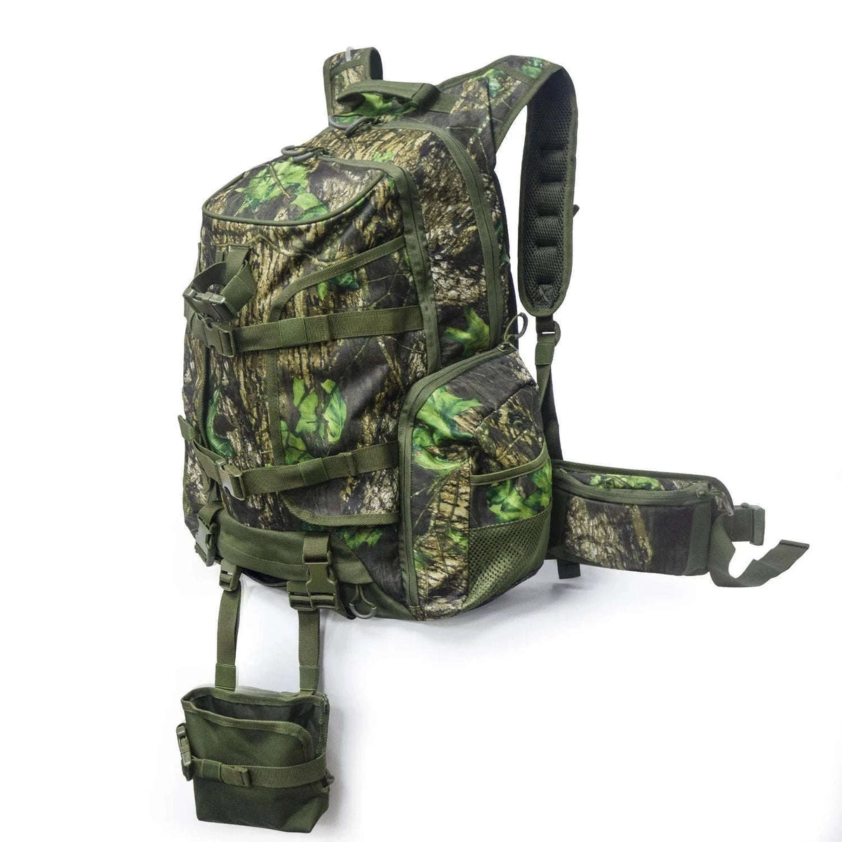 Hunting Backpack with Rifle Holder, 35L Outdoor Carry Pack-Brown