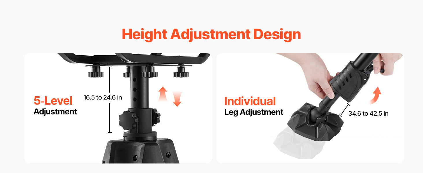 SucceBuy Hunting Chair 360° Silent Swivel Foldable Blind Chair Steel Frame Ground Stool Seat 300Lbs/350Lbs Capacity for Fishing