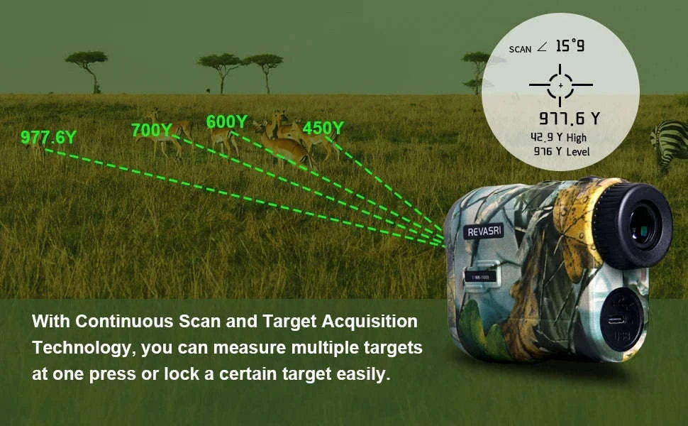 Hunting Laser Rangefinder 1000 Yards with Rechargeable Battery-camo rangefinder / 1000m