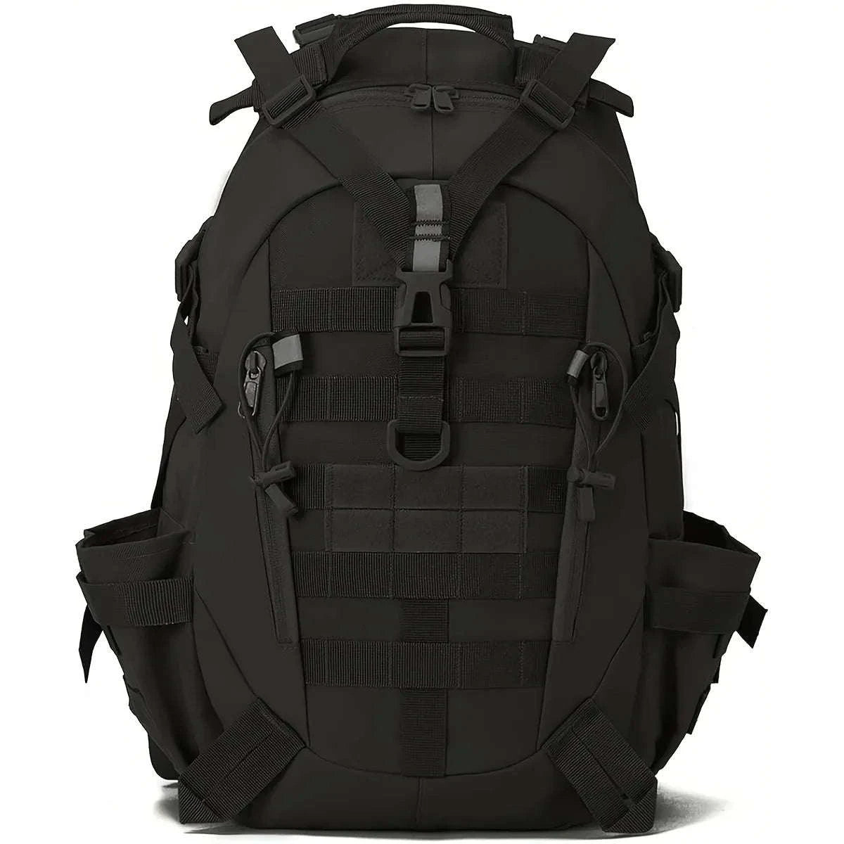 Hunting Tactical Backpack with Reflective Strips & Modular Loading System Ideal for Hunting Gear Storage Camping Hiking Outdoor-Black / United States
