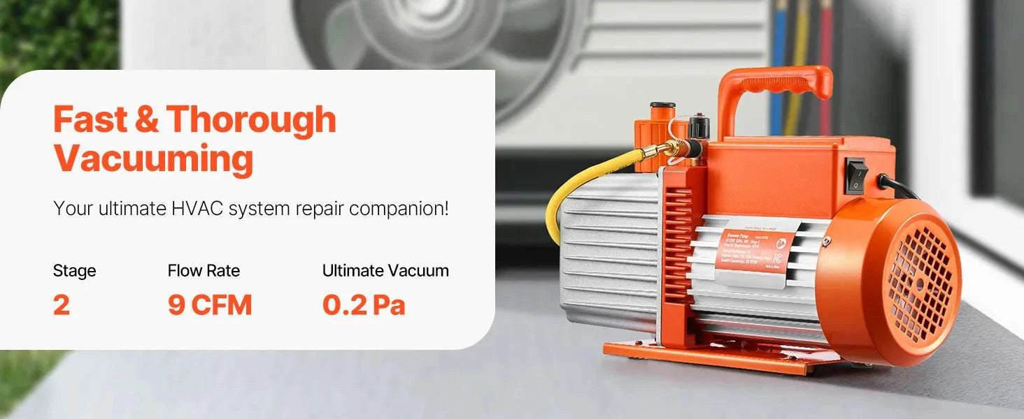 HVAC Vacuum Pump 3.5–9 CFM Single & Dual Stage for AC Systems-5CFM 1-2HP 1 Stage / EU / CZECH REPUBLIC