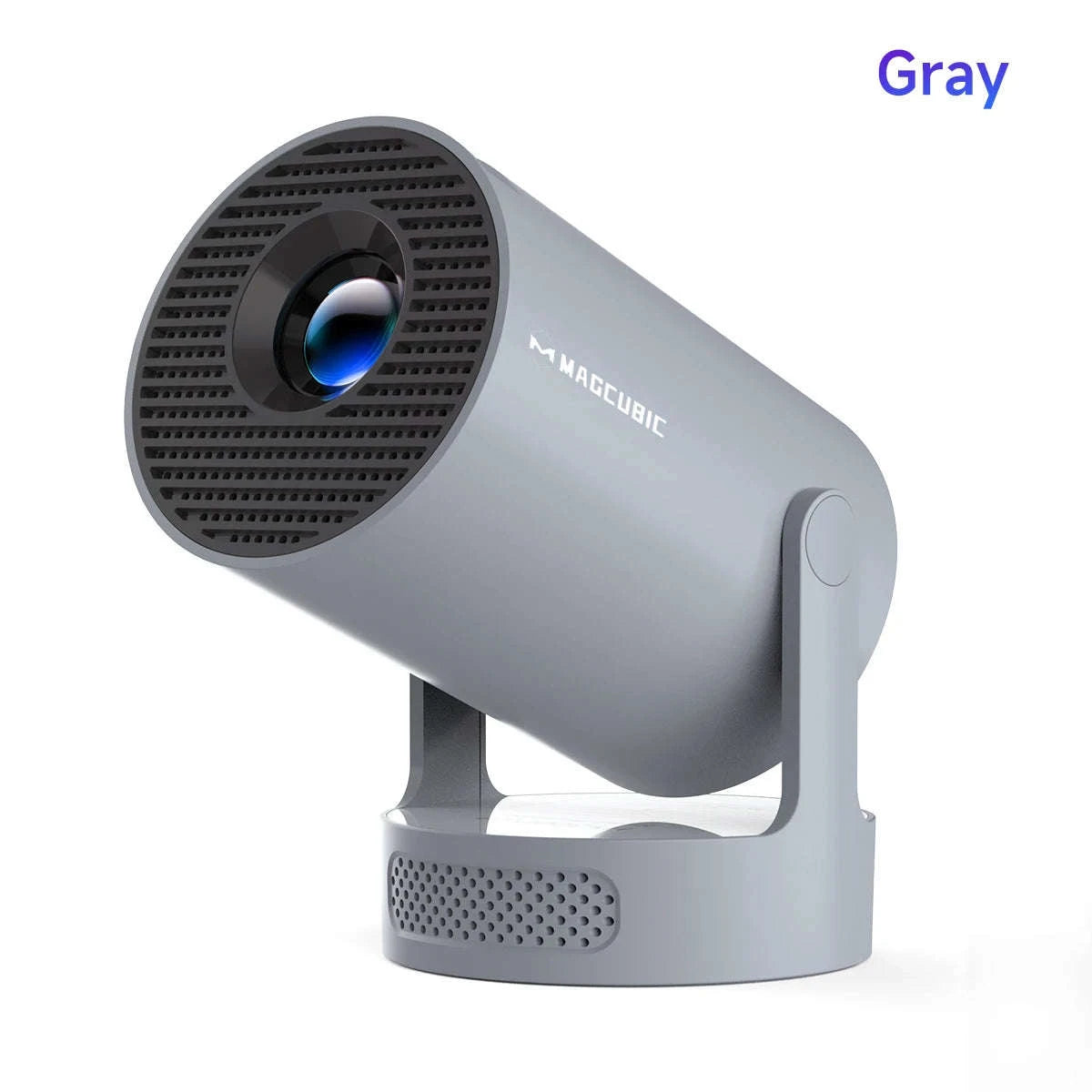 HY300 Pro Mini Projector 720P Android WiFi 6 BT5.4 Home Theater-ProNewWhite-Voice RC / US Plug / United States