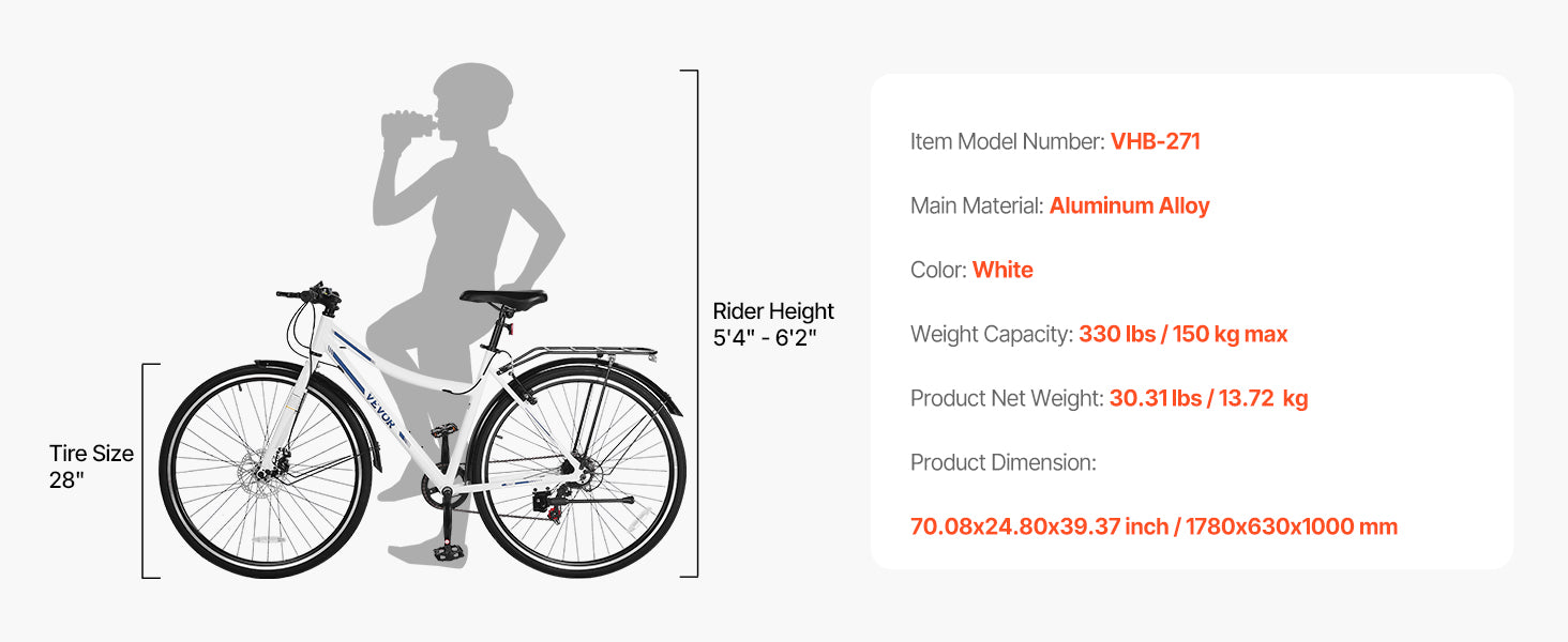 Lichtgewicht aluminium hybride fiets 700C lage instap stadsfiets